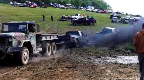Powerline Park 2013 Deuce And A Half Vs Two Fords Truck Pull Youtube