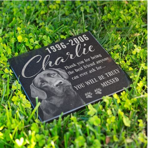 Dog Memorial Stone Personalized Pet Memorial Stone Engraved Etsy