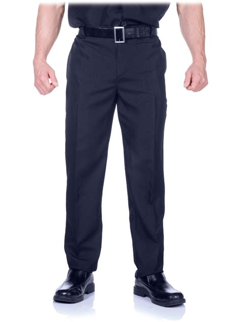 Black Police Officer Pants Mens Costume Accessory