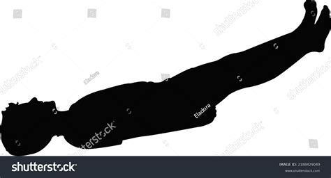Boy Lying Down Body Silhouette Vector Stock Vector Royalty Free