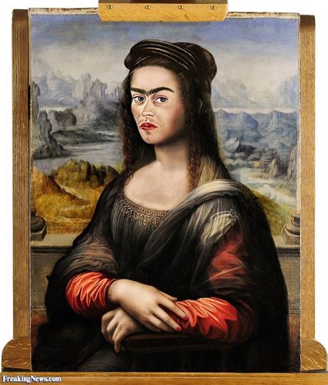Funny Frida Pictures Freaking News Art Parody Mona Lisa Photo Manipulation