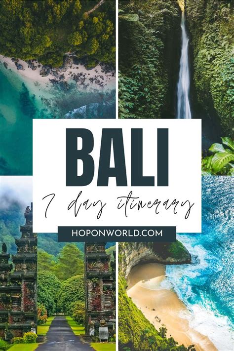 7 Days Bali Itinerary The Ultimate Bali Travel Guide Hoponworld