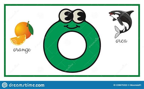 Alphabet Funny Letters In English Letter O Stock Illustration