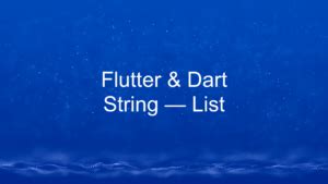 Flutter Dart Convert A String Into A List And Vice Versa KindaCode