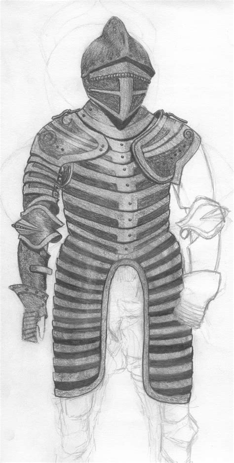 Drawing Of A European Armor