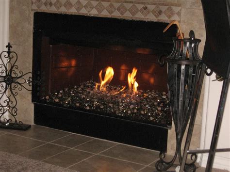 Electric Fireplace With Glass Crystals