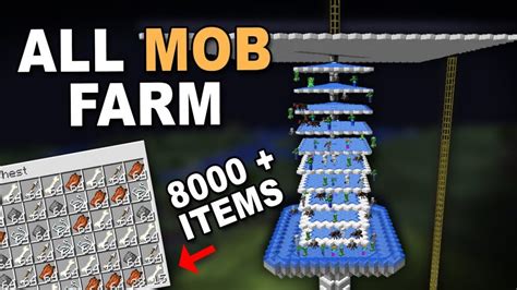 Minecraft All Mob Farm Massive Loot Step By Step Guide Minecraft