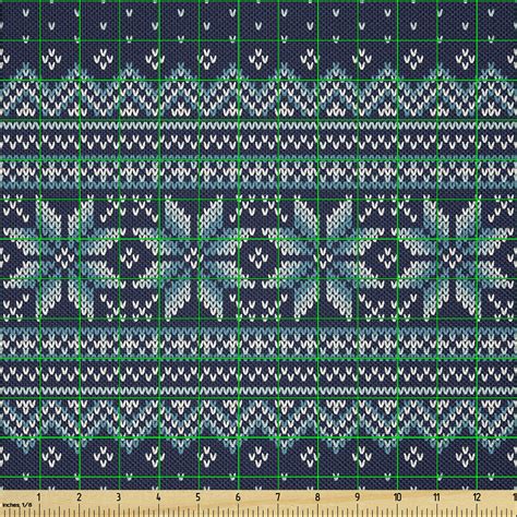 Ambesonne Nordic Fabric By The Yard Simplistic Pattern With Chevron