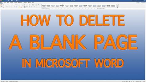 In Ms Word How To Delete Extra Pages Delete A Blank Page In Word