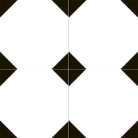 Victorian Black And White Octagonal Floor Tile