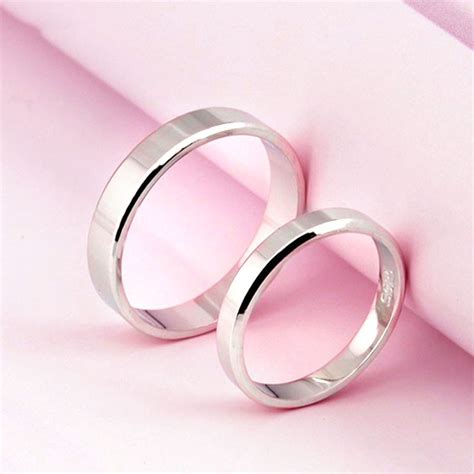 925 Sterling Silver Simple Korean Smooth Creative Engraved Ring