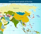 Asia Map With Country Names And Capitals Map Of The World | Images and ...