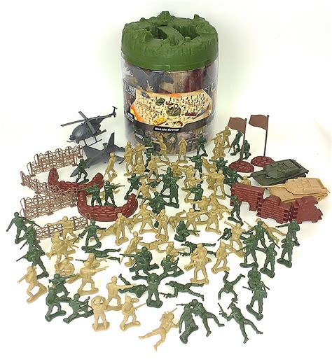 Elite Force Battle Group Army Men Play Bucket 120 Piece Military