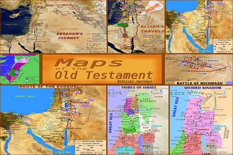 Old Testament Maps Poster By Bob Pardue In 2020 Map Canvas Print Map