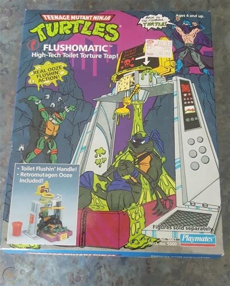 Vtg Tmnt Teenage Mutant Ninja Turtles Flushomatic 1989 Mint Unused