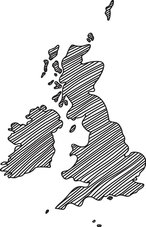 Doodle Freehand Outline Sketch Of Great Britain Map 2962148 Vector Art