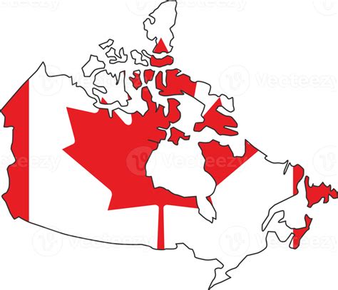Canada Kaart Stad Kleur Van Land Vlag 12177242 Png