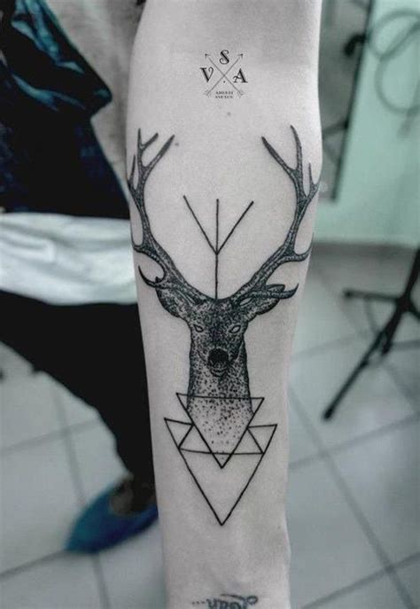 45 Inspiring Deer Tattoo Designs Cuded Geometric Tattoo Inspiration