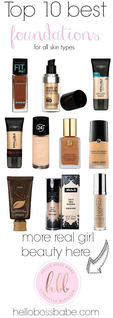 Top 10 Best Foundations For All Skin Types · Hello Boss Babe