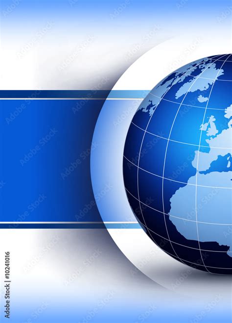 Blue World Globe Design Concept Stock Illustration Adobe Stock