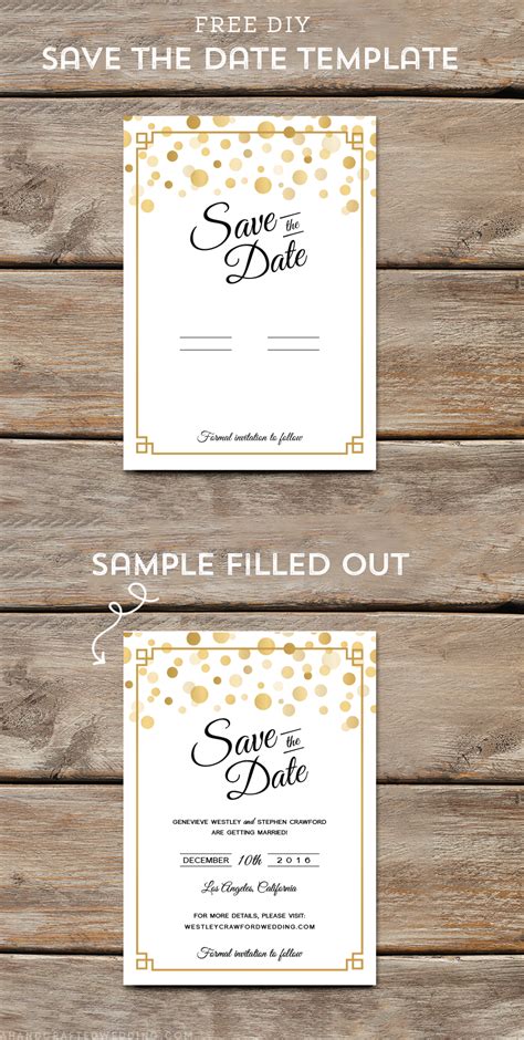 Great color choices, fantastic quality, hundreds of designs, and endless combinations. FREE Modern DIY Save the Date Template | Diy save the ...