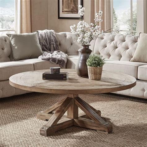 10 Ideas For Stylish Round Wood Coffee Tables To Elevate Your Living Room