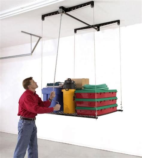 Pulley System Storage Rack For Your Garage Garage Storage Racks