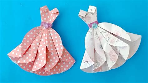 How To Make Beautiful Paper Dress Easy Way To Make Paper Dress