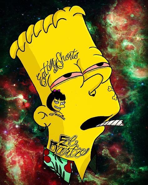Bart Simpson Emo Pin De Anthony Guimond Em Badass Art Wallpaperlist