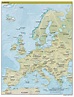 Political And Physical Map Of Europe Map Of Europe Europe Map Huge ...