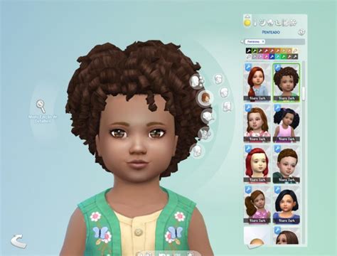 Mystufforigin Tight Curls Hair For Toddlers Sims 4 Hairs