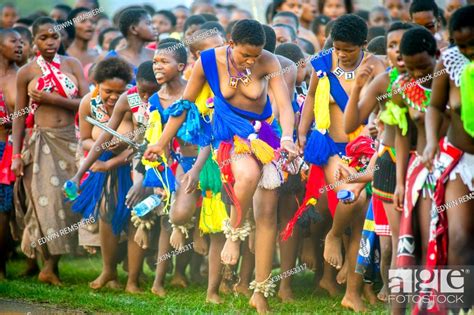 Ludzidzini Swaziland Africa Annual Umhlanga Or Reed Dance Ceremony