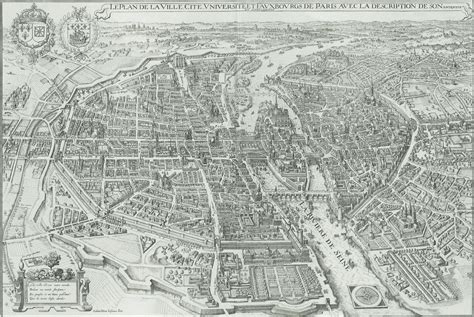 1615 Plan De Paris Merian Paris Map Antique Maps Map