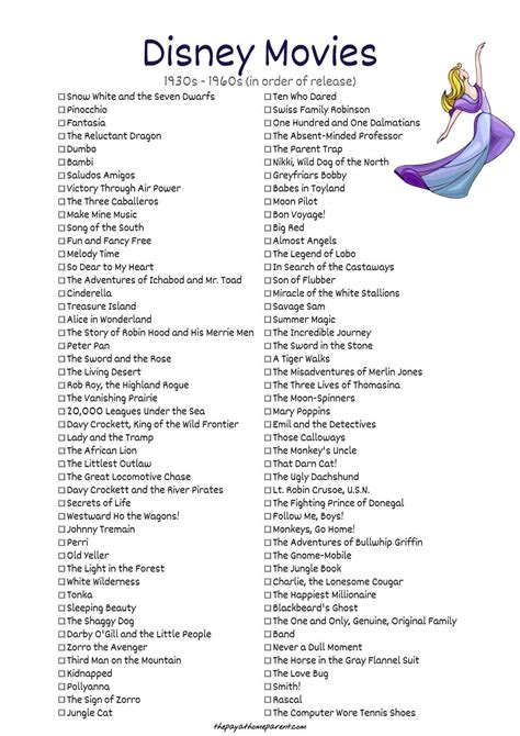 The movie, treasure of the lost lamp (disney movietoons) (g) 215. Free Disney Movies List of 400+ Films on Printable ...