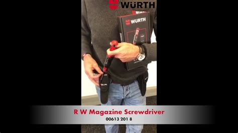 reinhold wurth limited edition magazine screwdriver youtube