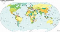 Mapa político del mundo (planisferio) - Saber es breve