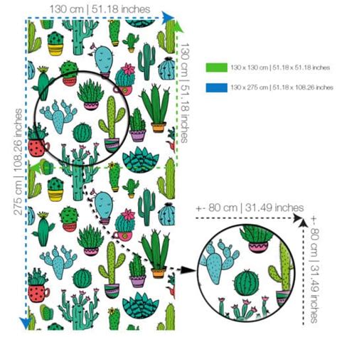 Cacti Pattern Removable Wallpaper