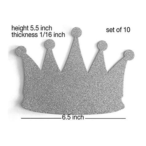 Glitter Crown Foam Decoration Gold And Silver Crown Cutouts Etsy