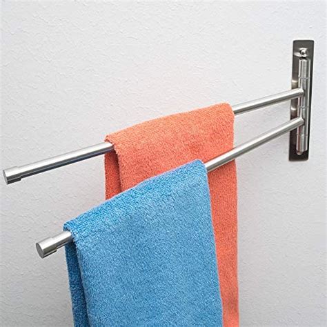 swing out towel bar stainless steel swivel rack space saving swinging for wall ebay