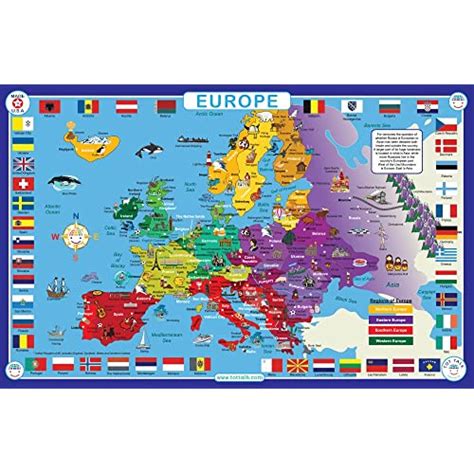 Europe Wall Map Geopolitical Deluxe Edition Images