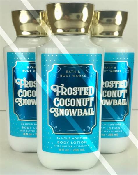 3 Bath And Body Worksfrosted Coconut Snowballlotion Creamfree Priority Ship Ebay