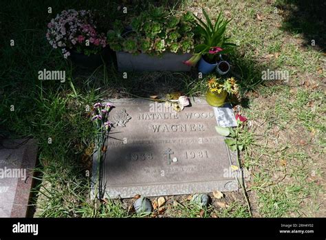 Los Angeles California USA Th August Actress Natalie Wood Grave At Pierce Brothers