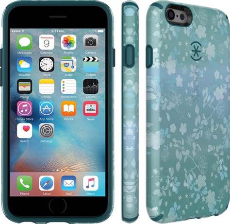 Speck Iphone 66s Candyshell Inked Overlay Floral Aquaatlantic Green