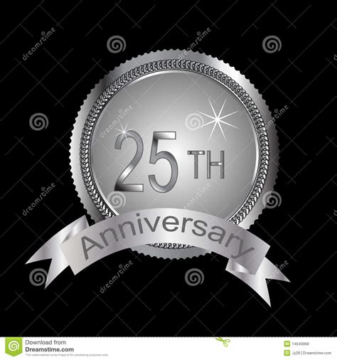 Taking advantage of wider screens with higher resolution, chr: 25th or silver anniversary stock vector. Illustration of ...