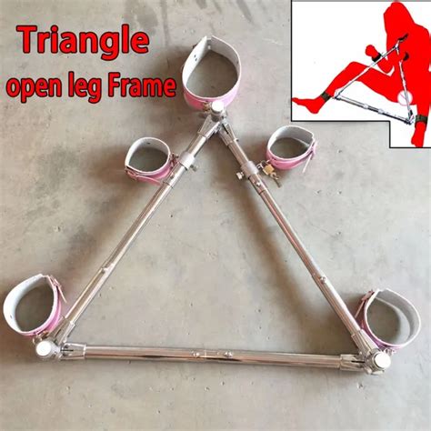 Buy Triangle Stainless Steel Open Leg Frame Bondage Restraints Neck Collar Hand