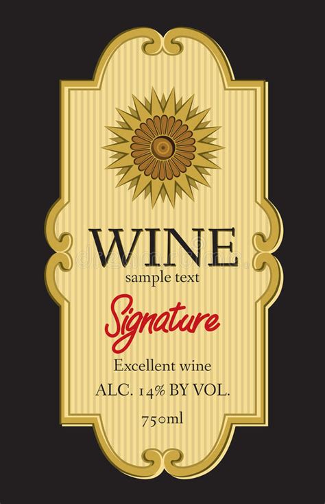 wine label design stock vector illustration  grapevine