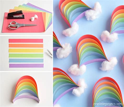 Rainbow Craft How To Make Paper Strip Rainbows