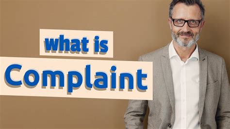 Complaint Meaning Of Complaint Youtube