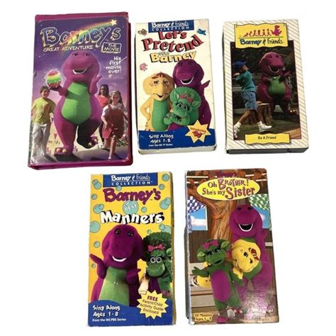 Media 5 Barney Vhs Video Tape Singalong Great Adventure Manners