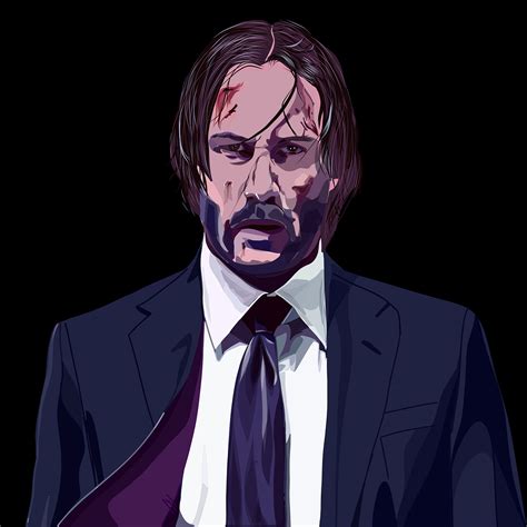 #john wick #john wick icons #movies #movie icons #keanu reeves #keanu reeves icons #icons #250x250. Illustration: John Wick on Behance